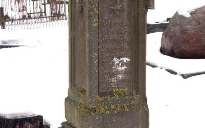 Каменный обелиск на Смоленском лютеранском кладбище в Петербурге